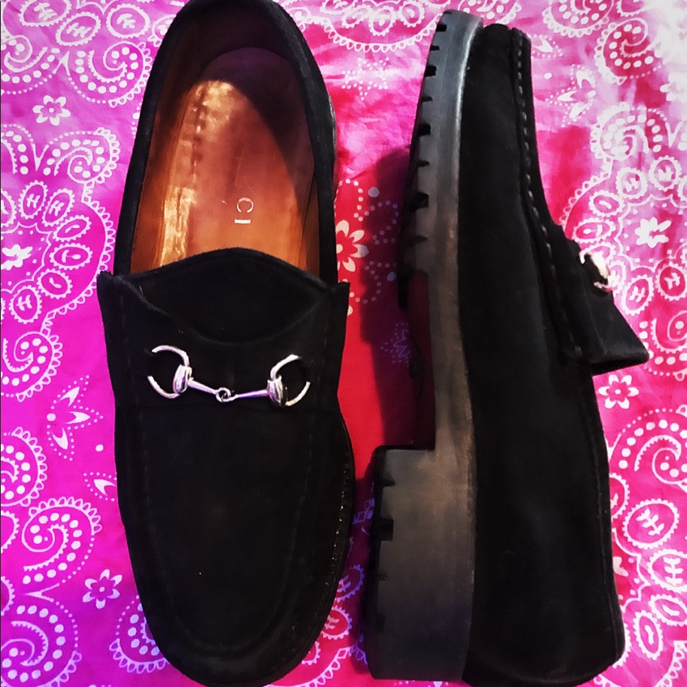 Gucci horsebit loafers suede